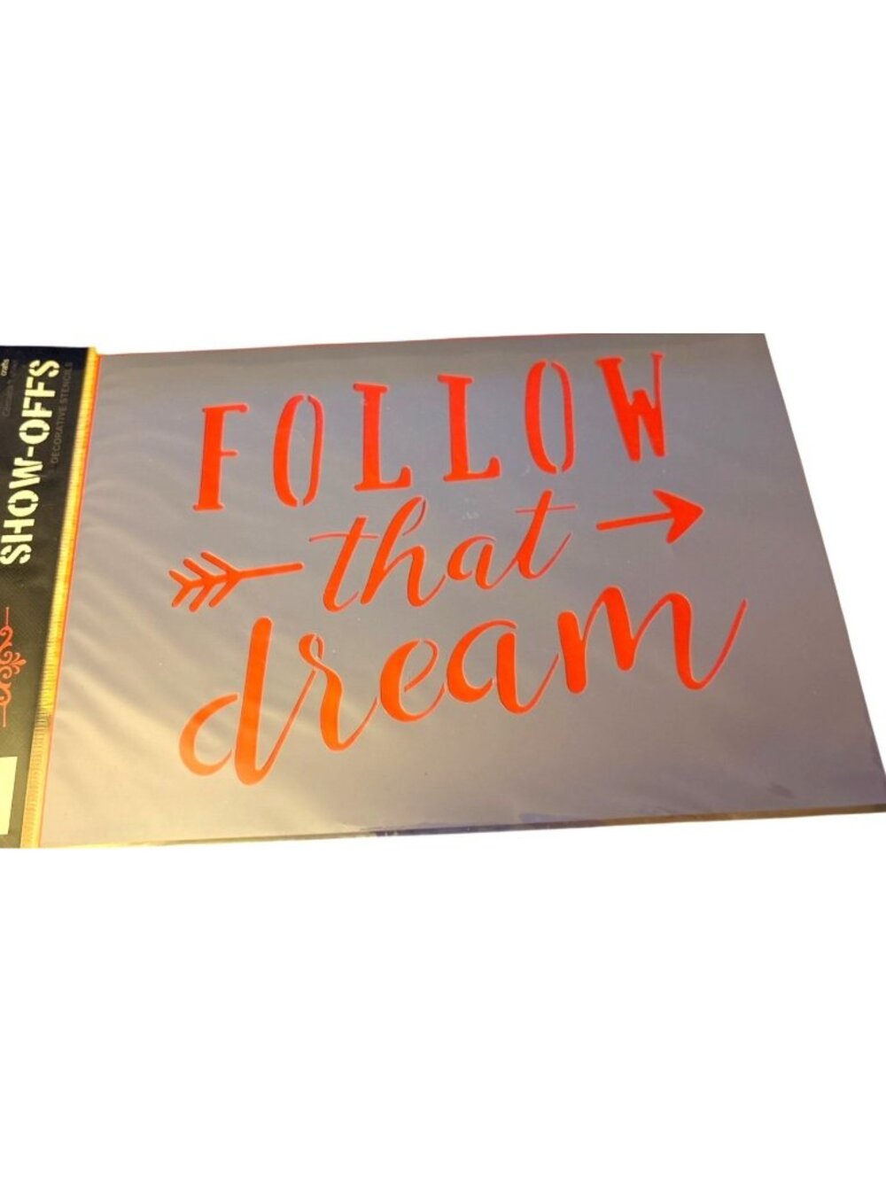 Follow That Dream Decorative Stencil Home Decor Show-Offs Crafting Template